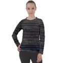 Wooden Linear Geometric Design Women s Long Sleeve Raglan Tee View1