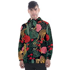 Leopardrose Men s Front Pocket Pullover Windbreaker