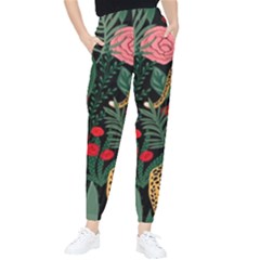 Leopardrose Tapered Pants by PollyParadise