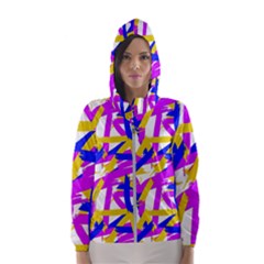 Colored Stripes Women s Hooded Windbreaker by UniqueThings