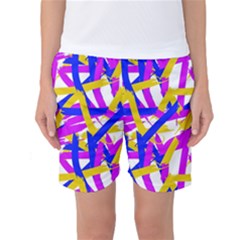 Colored Stripes Women s Basketball Shorts by UniqueThings