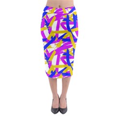 Colored Stripes Midi Pencil Skirt by UniqueThings