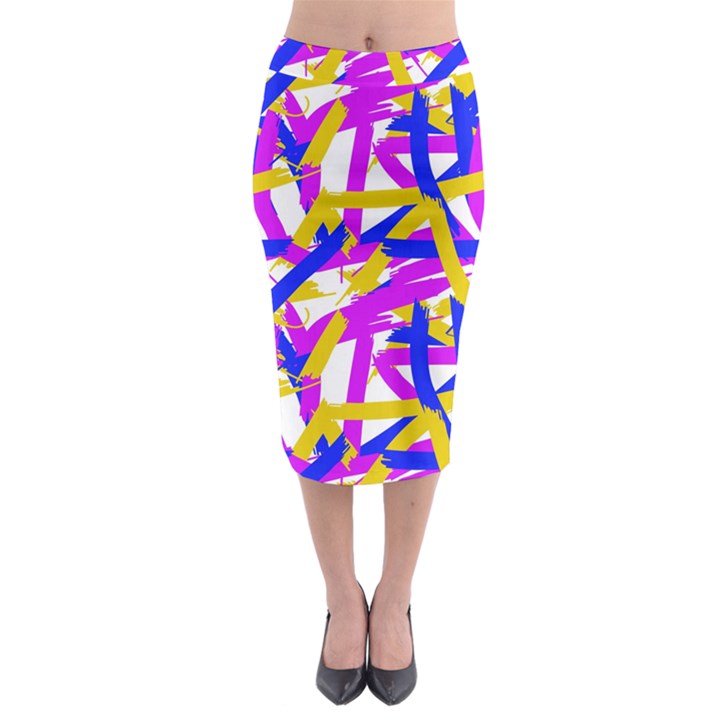 colored stripes Midi Pencil Skirt