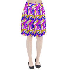 Colored Stripes Pleated Skirt by UniqueThings