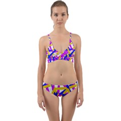 Colored Stripes Wrap Around Bikini Set by UniqueThings