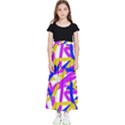 colored stripes Kids  Flared Maxi Skirt View1