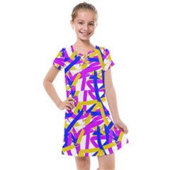 Colored Stripes Kids  Cross Web Dress by UniqueThings