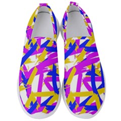 Colored Stripes Men s Slip On Sneakers by UniqueThings