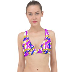 Colored Stripes Classic Banded Bikini Top by UniqueThings