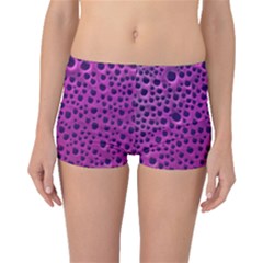 Purple Abstract Print Design Boyleg Bikini Bottoms