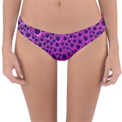 Purple Abstract Print Design Reversible Hipster Bikini Bottoms