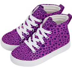 Purple Abstract Print Design Kids  Hi-top Skate Sneakers by dflcprintsclothing