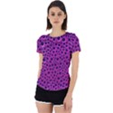 Purple Abstract Print Design Back Cut Out Sport Tee View1