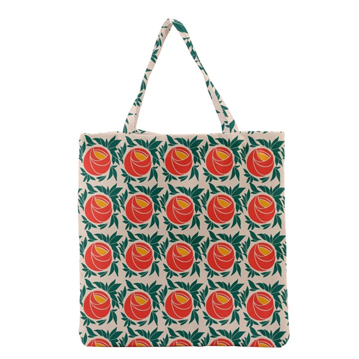 Rose Ornament Grocery Tote Bag