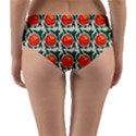 Rose Ornament Reversible Mid-Waist Bikini Bottoms View2