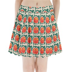 Rose Ornament Pleated Mini Skirt by SychEva