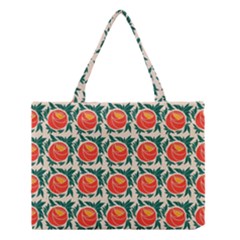 Rose Ornament Medium Tote Bag by SychEva