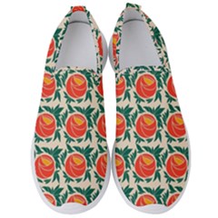 Rose Ornament Men s Slip On Sneakers by SychEva