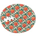 Rose Ornament Wooden Puzzle Round View3