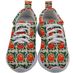 Rose Ornament Kids Athletic Shoes by SychEva