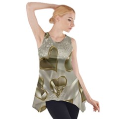   Golden Hearts Side Drop Tank Tunic by Galinka