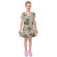   Golden Hearts Kids  Short Sleeve Velvet Dress by Galinka