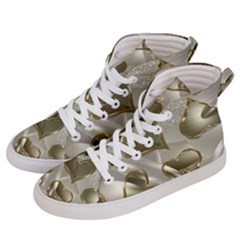   Golden Hearts Women s Hi-top Skate Sneakers by Galinka