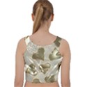   Golden hearts Velvet Racer Back Crop Top View2