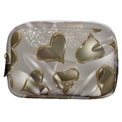   Golden Hearts Make Up Pouch (small) by Galinka