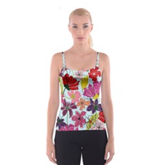 Flower Pattern Spaghetti Strap Top