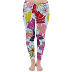 Flower Pattern Classic Winter Leggings