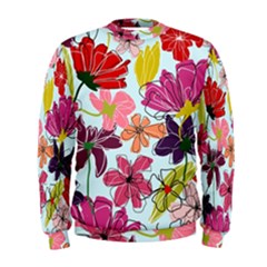 Flower Pattern Men s Sweatshirt