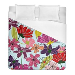 Flower Pattern Duvet Cover (full/ Double Size)