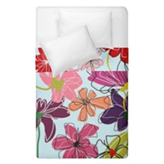 Flower Pattern Duvet Cover Double Side (single Size)