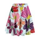 Flower pattern High Waist Skirt View1