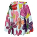 Flower pattern High Waist Skirt View2