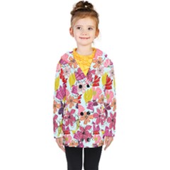 Flower Pattern Kids  Double Breasted Button Coat by Galinka