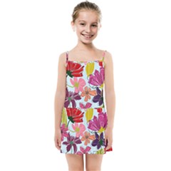 Flower Pattern Kids  Summer Sun Dress