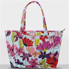 Flower Pattern Back Pocket Shoulder Bag 