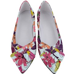 Flower Pattern Women s Bow Heels