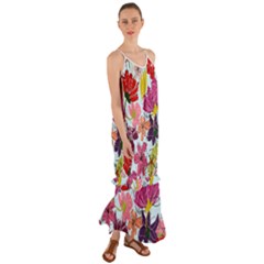 Flower Pattern Cami Maxi Ruffle Chiffon Dress by Galinka