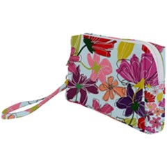 Flower Pattern Wristlet Pouch Bag (small)