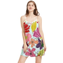 Flower Pattern Summer Frill Dress