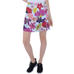 Flower Pattern Tennis Skirt