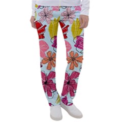 Flower Pattern Women s Casual Pants