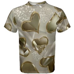   Golden Hearts Men s Cotton Tee by Galinka