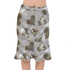   Golden Hearts Short Mermaid Skirt by Galinka