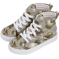   Golden Hearts Kids  Hi-top Skate Sneakers by Galinka