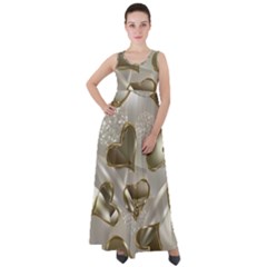   Golden Hearts Empire Waist Velour Maxi Dress by Galinka