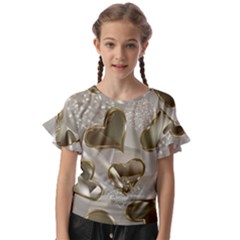   Golden Hearts Kids  Cut Out Flutter Sleeves by Galinka